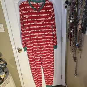 Jammies for Your Families Women's Merry Christmas One Piece Pajamas L‎